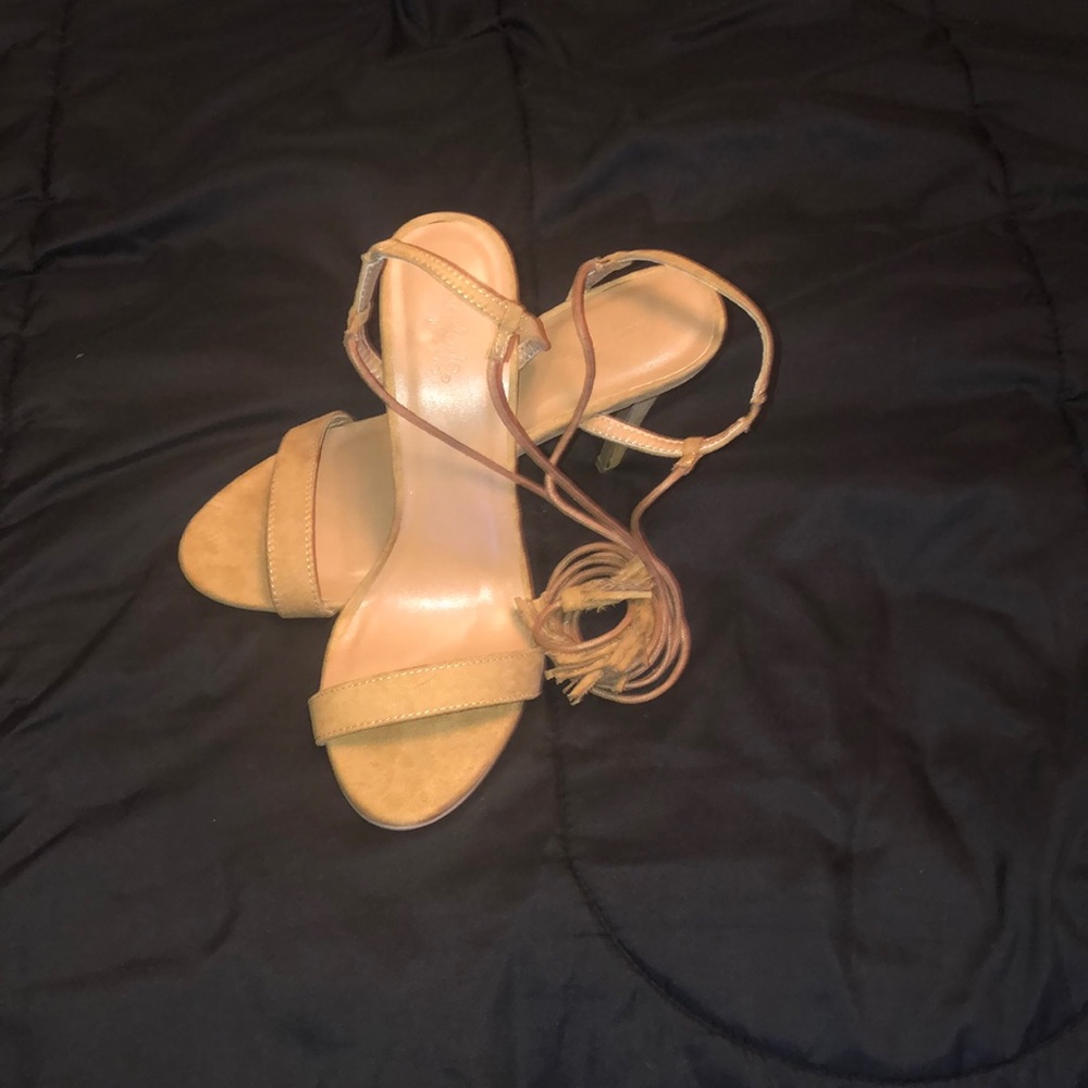 Tan tasked heels
